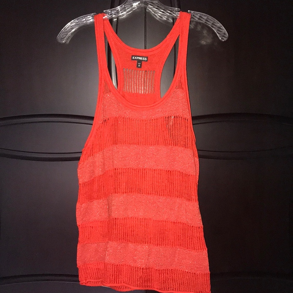EXPRESS knitted red tank top. Size med.